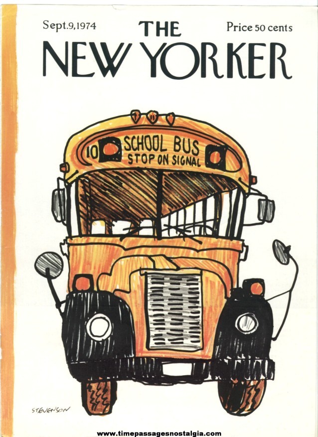 New Yorker Magazine COVER ONLY - September 9, 1974 - James Stevenson