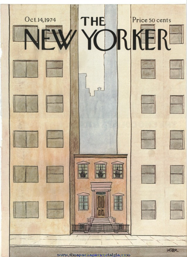 New Yorker Magazine COVER ONLY - October 14, 1974 - Robert Weber