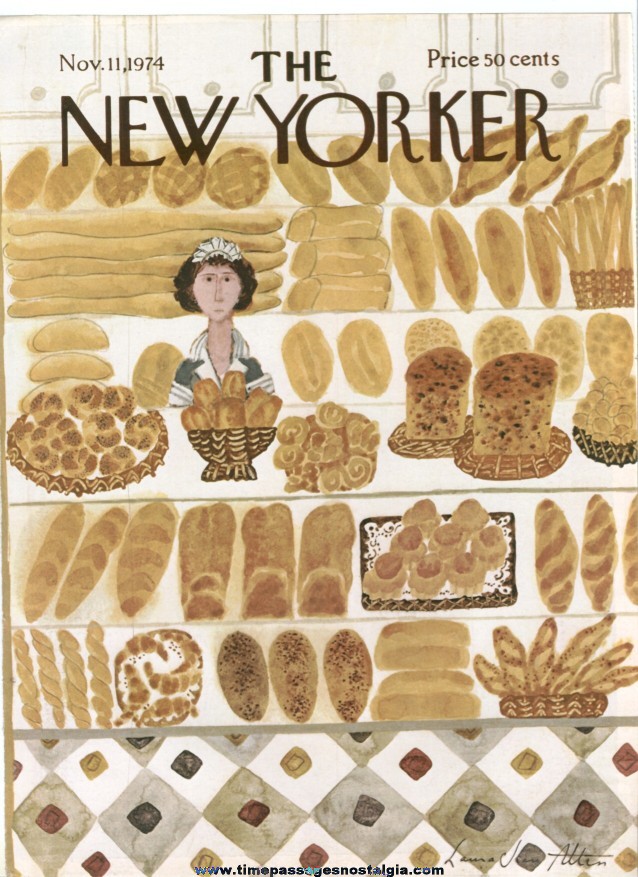 New Yorker Magazine COVER ONLY - November 11, 1974 - Laura Jean Allen
