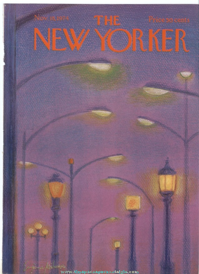 New Yorker Magazine COVER ONLY - November 18, 1974 - Eugene Mihaesco