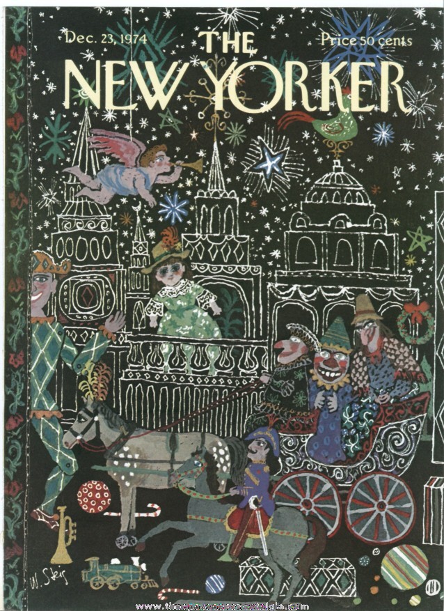 New Yorker Magazine COVER ONLY - December 23, 1974 - William Steig