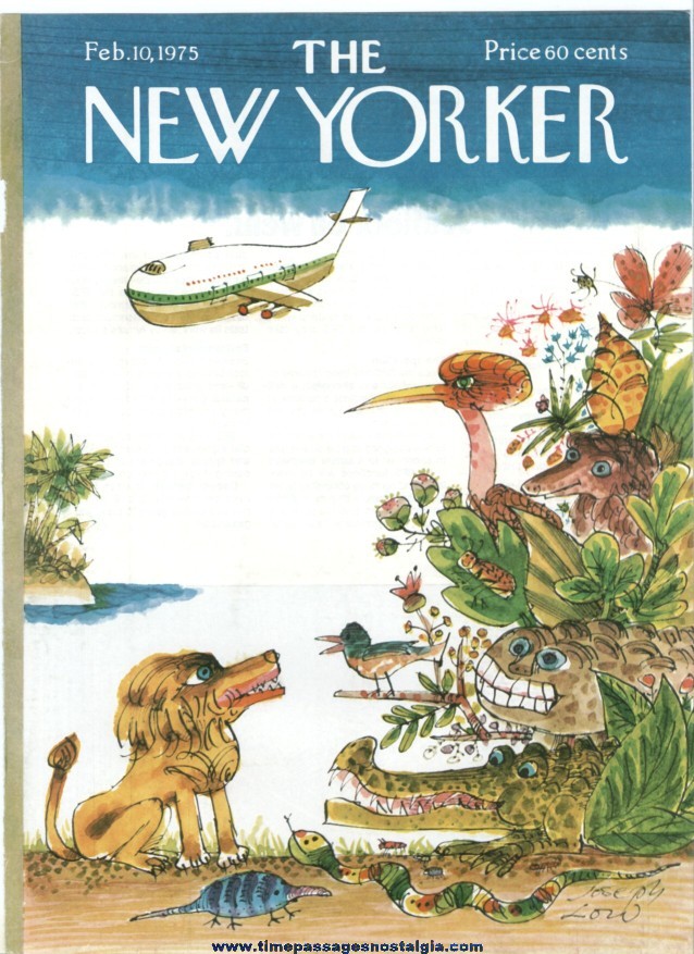 New Yorker Magazine COVER ONLY - February 10, 1975 - Joseph Low