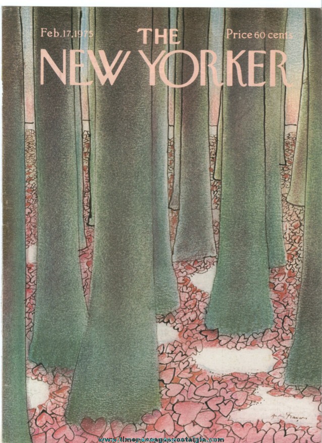 New Yorker Magazine COVER ONLY - February 17, 1975 - Andre Francois