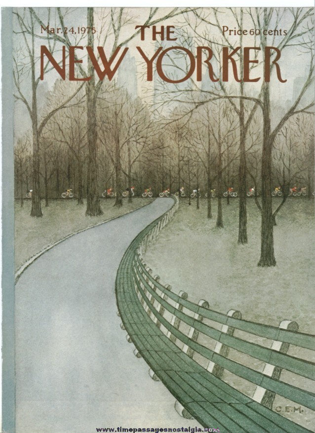 New Yorker Magazine COVER ONLY - March 24, 1975 - Charles E. Martin