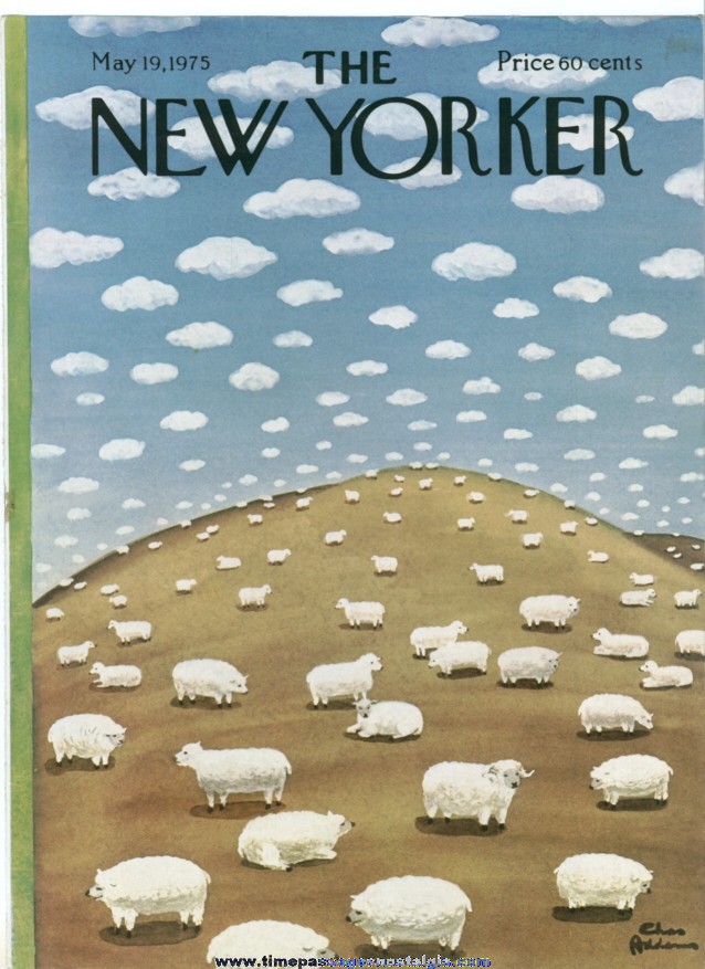 New Yorker Magazine COVER ONLY - May 19, 1975 - Charles (Chas) Addams