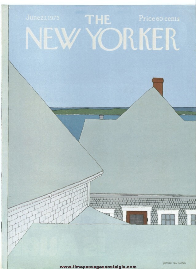 New Yorker Magazine COVER ONLY - June 23, 1975 - Gretchen Dow Simpson