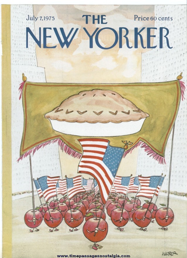 New Yorker Magazine COVER ONLY - July 7, 1975 - Robert Weber