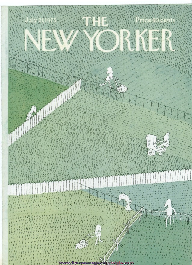 New Yorker Magazine COVER ONLY - July 21, 1975 - R. O. Blechman