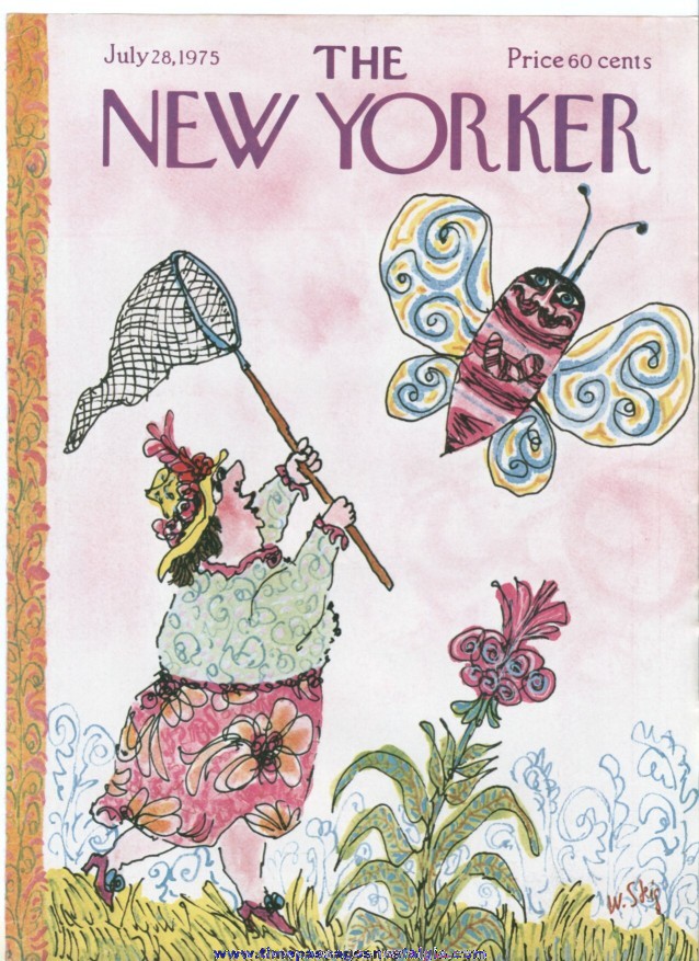 New Yorker Magazine COVER ONLY - July 28, 1975 - William Steig