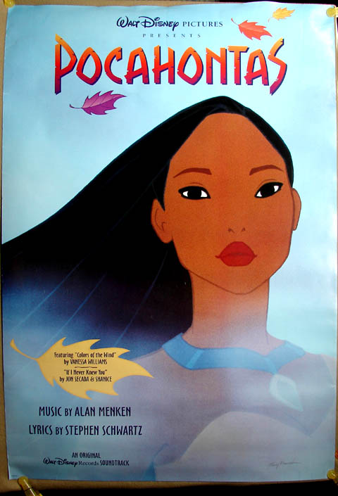 1995 WALT DISNEY POCAHONTAS MOVIE ADVERTISING ARTIST SIGNED POSTER | eBay