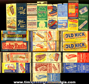 (21) Old Candy Advertising Match Pack Covers - TPNC